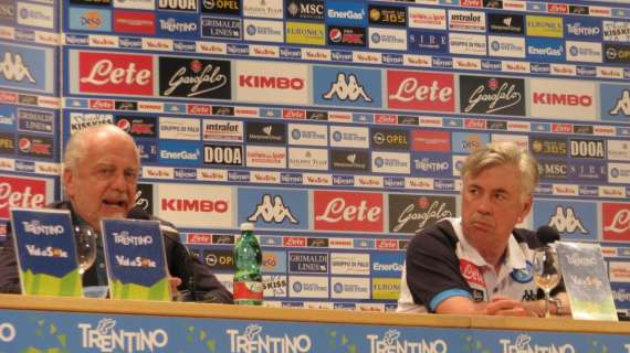Napoli, De Laurentiis: "Voglio Ancelotti qui a vita"