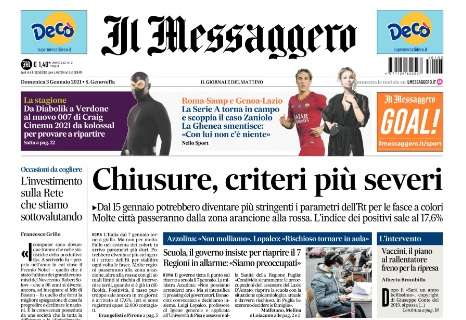 Il Messaggero: "La Serie A torna in campo e scoppia il caso Zaniolo. La Ghenea smentisce"