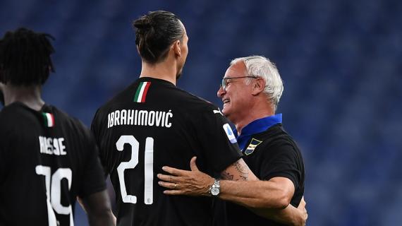 Clima disteso prima di Roma-Milan: Ibra ha aspettato Ranieri nel tunnel per salutarlo