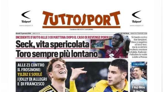 Tuttosport in prima pagina sui giovani bianconeri: "Talent show Juve"