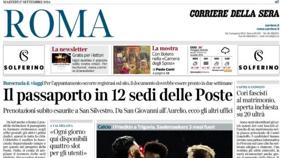 Corriere della Sera-Roma: "Dia e Castellanos, la coppia del gol rilancia la Lazio"