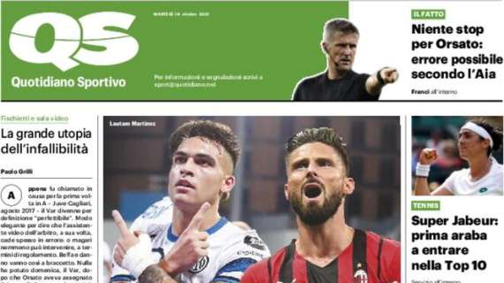 Oggi le milanesi in Champions League. Il QS in prima pagina: “Inter e Milan, ora o mai più”