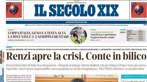 Il Secolo XIX: "Genoa a testa alta: la Juve vince 3-2 ai supplementari"