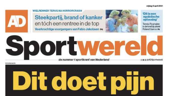 Ajax-Roma 1-2, l'apertura di Algemeen Dagblad sugli olandesi: "Fa male"
