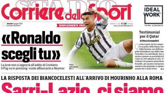 L'apertura del Corriere dello Sport: "Sarri-Lazio, ci siamo"