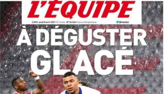 L'apertura de L'Equipe dopo la vittoria del PSG 3-2 in casa del Bayern : "Assaggiare il gelato"