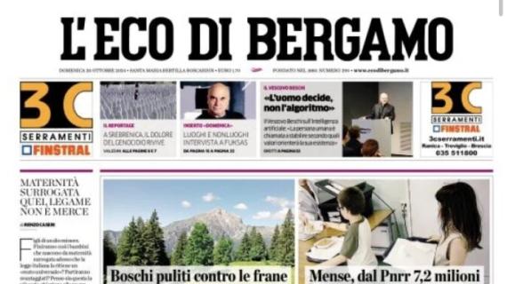 L'Eco di Bergamo: "Atalanta a Venezia contro l'ultima. La chance è ghiotta"