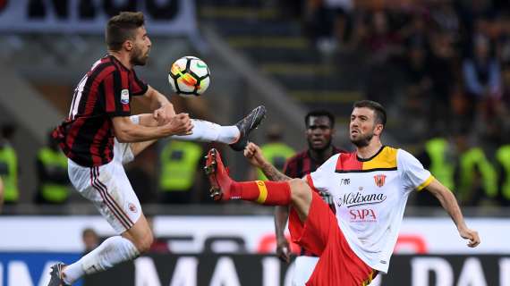 Milan, incubo Benevento alla 34^ di Serie A