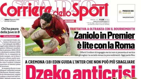 Corriere dello Sport in apertura sull'Inter: "Dzeko anticrisi"