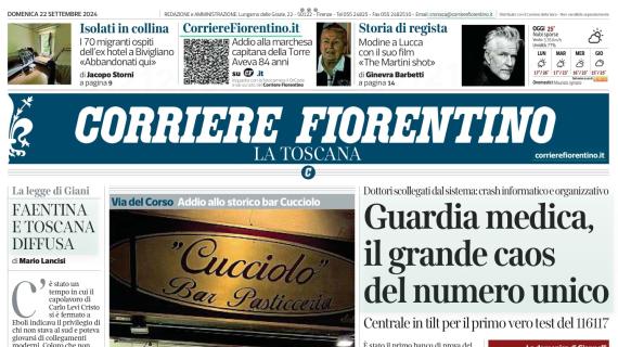 Il Corriere Fiorentino: "Tentazioni e forfait, Gudmundsson titolare?"