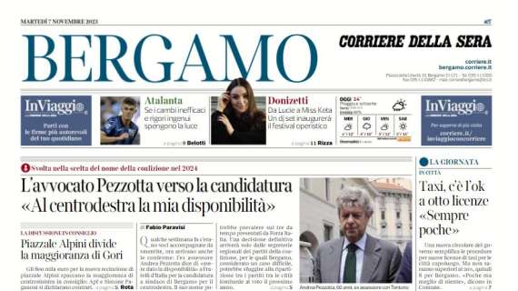 Il Corriere di Bergamo: "Se i cambi inefficaci e i rigori ingenui spengono la luce"