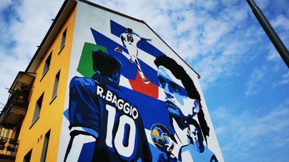 FOTO - A Milano un murales dedicato a Roberto Baggio. Le immagini dell'opera