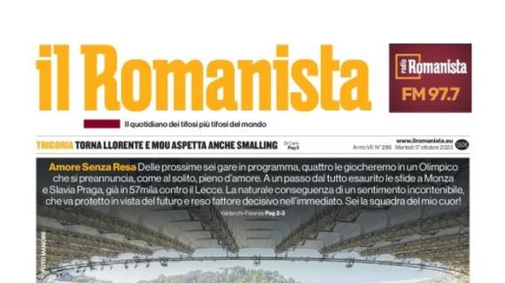 Roma, 4 delle prossime 6 gare all'Olimpico. Il Romanista titola: "Casa forte"