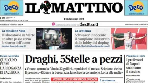 Il Mattino sul ko azzurro in Europa League: "Napoli al tappeto ma non è finita"