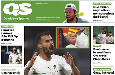 L'apertura di QS sulla nazionale: "Italia, forza Leo. Spina nel cuore"