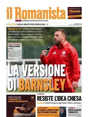 Il Romanista apre la prima pagina con il mercato della Roma: "Resiste l'idea Chiesa"