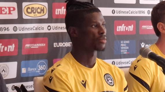 Udinese, Bayo: "Posso giocare in coppia con Davis, so di avere una responsabilità importante"