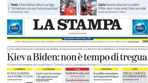 La Stampa: “Novanta minuti per lo scudetto. Il Milan vince e resta avanti, l’Inter non molla”