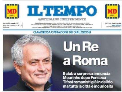 Il Tempo sull'arrivo di Mourinho: "Un Re a Roma"