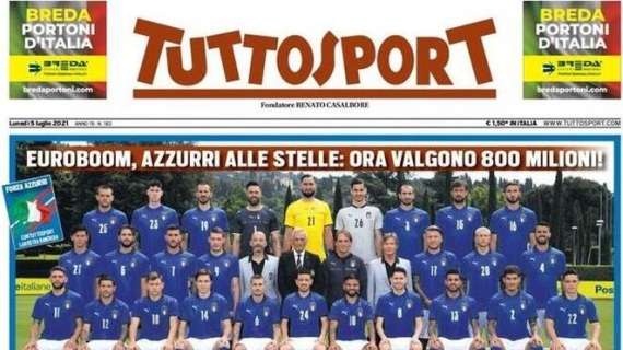 Tuttosport in apertura sulla Nazionale: "Un'Italia d'oro"