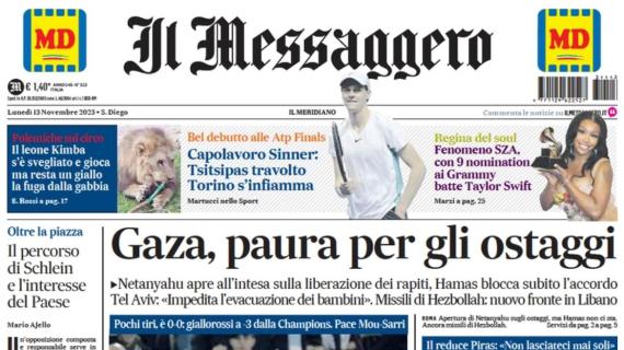 Il Messaggero: "Derby, la Lazio si ferma al palo. La Roma corre ma non punge"