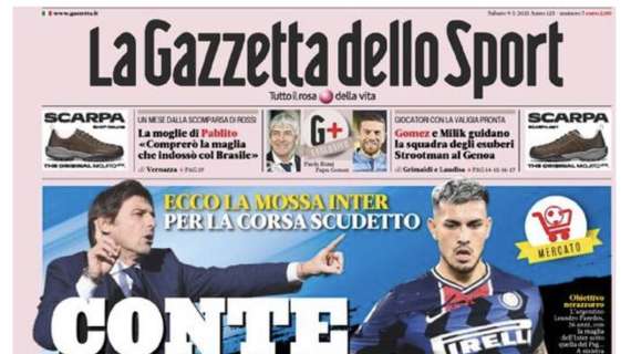La Gazzetta dello Sport in apertura: "Conte, solo Paredes"