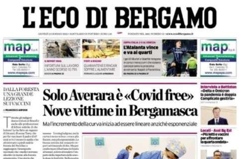 L'Eco di Bergamo: "L'Atalanta vince e va ai quarti di Coppa Italia"