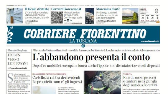 Il Corriere Fiorentino apre: "Lunedì Nico Gonzalez torna: occhio alle sirene arabe"