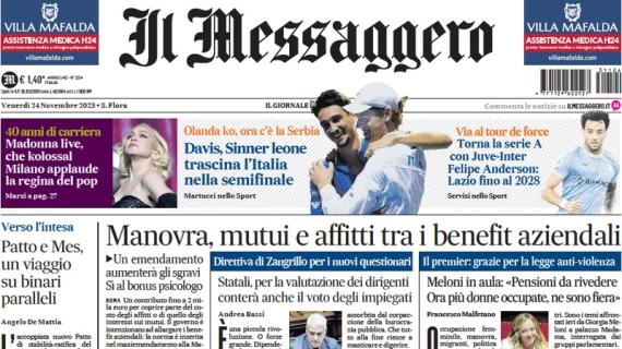 L'apertura de Il Messaggero sul rinnovo di Felipe Anderson: "Lazio fino al 2028"