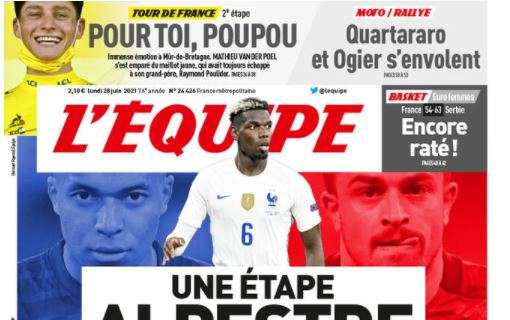L'apertura de L'Equipe prima di Francia-Svizzera: "Una tappa alpina"
