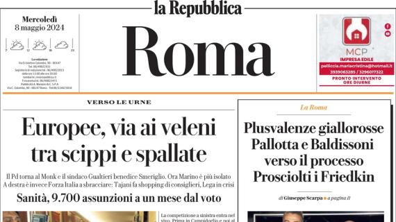 La Repubblica (ed. Roma): "Plusvalenze giallorosse: Pallotta e Baldissoni verso il processo"