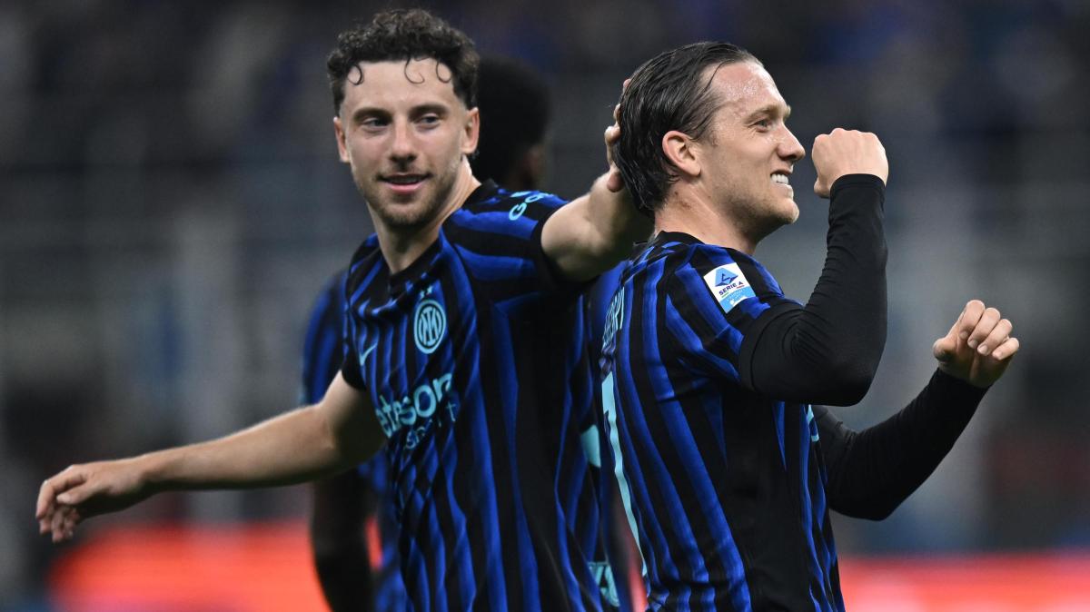 Inter, 3-0 al Cagliari. Il Gazzettino in taglio alto di prima pagina: "Scudetto a un passo"