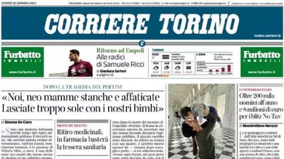 Il Corriere di Torino apre in vista di Empoli-Torino: "Alle radici di Samuele Ricci"