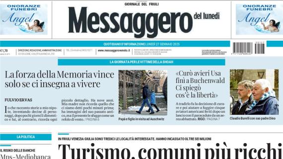 La Roma rimonta e l'Udinese va ko. Il Messagero Veneto in prima pagina: "Lucca non basta"