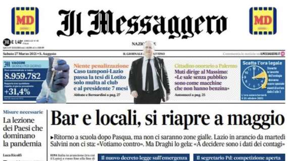 Il Messaggero: "Caso tamponi-Lazio: passala tesi di Lotito. Multa al club e a lui 7 mesi"