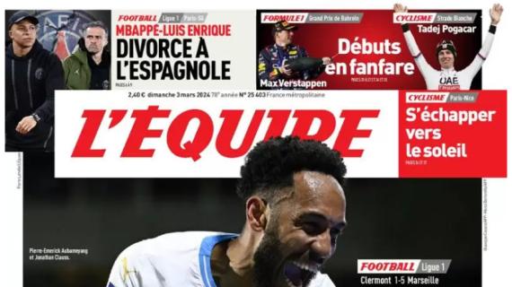 L'Olympique Marsiglia travolge il Clermont, l'apertura de L'Equipe: "C'è gioia"