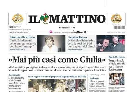 L'apertura de Il Mattino è dedicata al nuovo Napoli di Mazzarri: "Tutto su Lobotka"