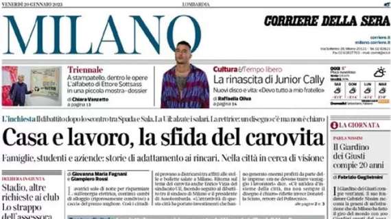 Corriere di Milano: "Stadio, altre richieste a Inter e Milan. Lo strappo dell'assessora"