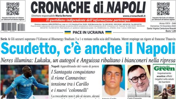 Cronache di Napoli così sugli uomini di Conte: "Scudetto, c'è anche il Napoli"