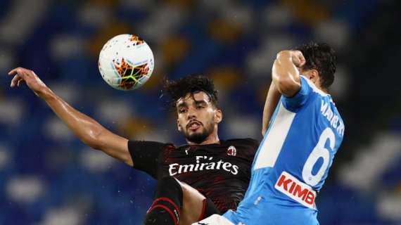 Theo e Di Lorenzo: terzini goleador al San Paolo. Napoli-Milan 1-1 a fine primo tempo