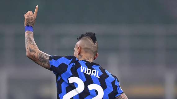 Inter-Vidal torna al gol in A dopo 2.087 giorni: l'ultimo nel 2015 contro la Samp