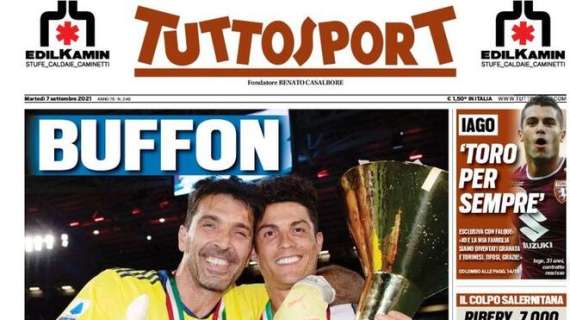 L'apertura di Tuttosport: "Buffon: la verità su CR7"
