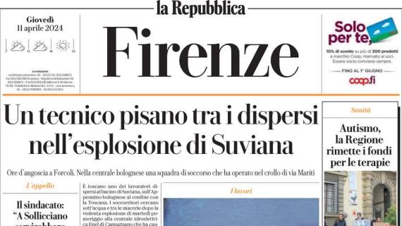 Repubblica in prima pagina sull'impegno della Fiorentina: "Trasferta a Plzen per i viola"