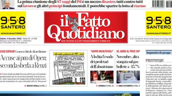 Il Fatto Quotidiano in copertina: "Juve, la mini-Lega vassalla di Agnelli" 