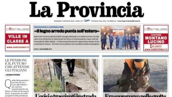 La Provincia di Como titola: "Fabregas non si ferma più: insegue il nuovo Messi"