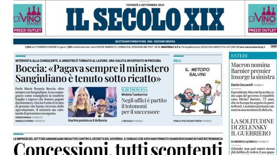 Il Secolo XIX su Francia-Italia di stasera: "Voto di fiducia per la Nazionale di Spalletti"