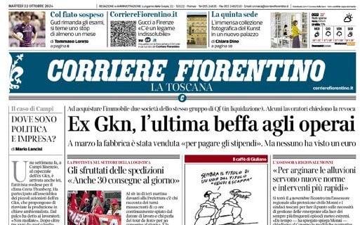 Corriere Fiorentino apre: "Gudmundsson rimanda gli esami, si teme uno stop di un mese"