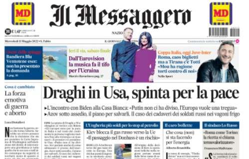 Il Messaggero: "Roma, a Tirana c'è Totti: 'Mou ha ragione, torti contro di noi'"