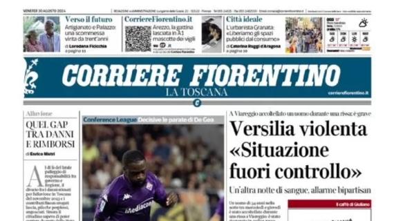 Corriere Fiorentino: "La Fiorentina si salva ai rigori dopo aver finito la gara in nove"