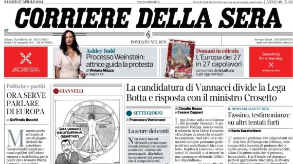 Corriere della Sera: "Juve, Allegri sorride e punta al 'max': 'In Champions col 2° posto'"